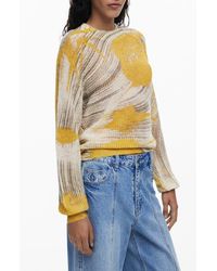 Desigual - Abstract Print Crewneck Sweater - Lyst