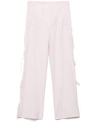Mango - Side Tie Straight Leg Cotton & Linen Pants - Lyst