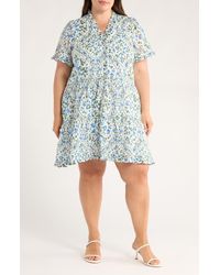 Sugarlips - Kara Hilo Floral Tile Print Cotton Shift Dress - Lyst