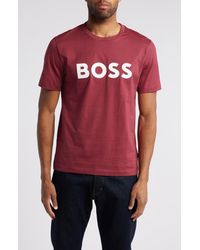 BOSS - Tiburt Logo Graphic T-Shirt - Lyst