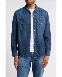 AG Jeans - Aiden Western Denim Snap-Up Shirt - Lyst