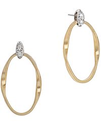Marco Bicego - Marrakech Onde 18k Yellow Gold & Diamond Link Stud Earrings - Lyst