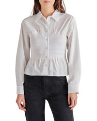 Steve Madden - Marisol Smock Detail Cotton Button-up Shirt - Lyst