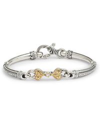 Lyst Konstantino 18k Yellow Gold Sterling Silver Bracelet Konstantino Hermione Silver Gold Bracelet With Diamond Lyst