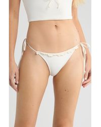 PacSun - Sakura Ruffle Fixed Bow Bikini Bottoms - Lyst