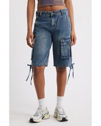 PTCL - Vale Baggy Denim Cargo Bermuda Shorts - Lyst