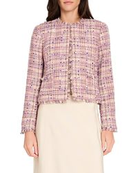 Tahari - Bouclé Crop Jacket - Lyst