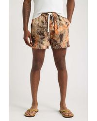 RIZORT - Roger Print Drawstring Shorts - Lyst