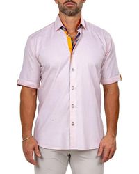 Maceoo - Galileo Marthy Short Sleeve Cotton Button-Up Shirt - Lyst