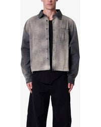 MNML - Spray Denim Button-Up Shirt - Lyst