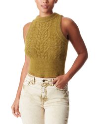 Sam Edelman - Candice Cable Stich Crop Sweater Vest - Lyst