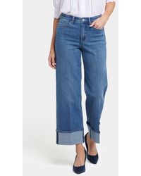 NYDJ - Teresa Deep Cuff Wide Leg Jeans - Lyst