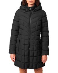 Bernardo - Water Resistant Packable Hooded Puffer Coat With Removable Bib Insert - Lyst