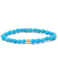 Anzie - Boheme Sleeping Beauty Beaded Stretch Bracelet - Lyst