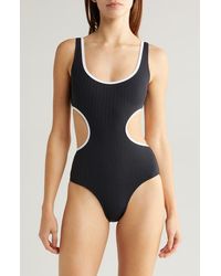 Solid & Striped - Sarah Cutout Rib One-Piece Swimsuit - Lyst