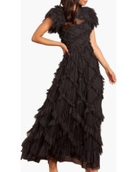 Needle & Thread - Genevieve Ruffle Short Sleeve Maxi Gown - Lyst