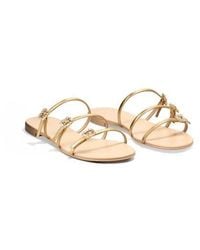 Temperley London - Eclipse Leather Flat Sandals - Lyst