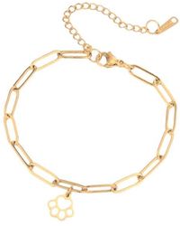Hollywood Sensation - Loyalprint Delicate Paw Print Link Bracelet - Lyst