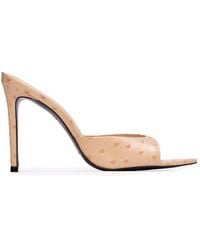 Black Suede Studio - Brea Ostrich Mule - Lyst