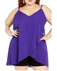 City Chic - Tess Embellished High-Low Camisole - Lyst