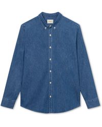 Forét - Life Stripe Organic Cotton Button-down Shirt - Lyst