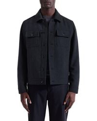 Bugatchi - Hybrid Melton & Wool Trucker Jacket - Lyst