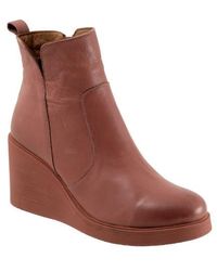 BUENO - Laura Platform Wedge Bootie - Lyst