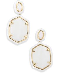 Kendra Scott - Daphne Enamel Frame Drop Earrings - Lyst