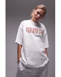 TOPSHOP - Athletic Club Oversize Graphic T-shirt - Lyst
