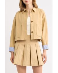 Petal & Pup - Mattie Crop Trucker Jacket - Lyst