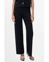 Mango - Straight Leg Knit Pants - Lyst