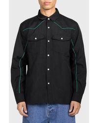 Pleasures - Nylon Wester Snap-Up Shirt - Lyst