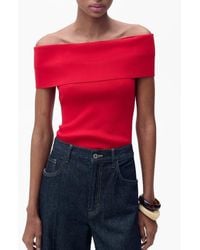 Mango - Sesete Off The Shoulder Knit Top - Lyst