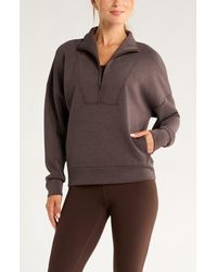 Zella - Ultrasoft Half Zip Pullover - Lyst