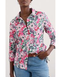 Seasalt Cornwall - Larissa Floral Organic Cotton Button-Up Shirt - Lyst