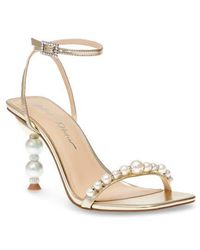 Betsey Johnson - Jacy Imitation Pearl Ankle Strap Sandal - Lyst
