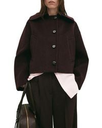 Mango - Wool Blend Crop Jacket - Lyst