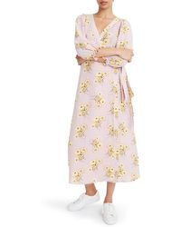 madewell gauze wrap dress