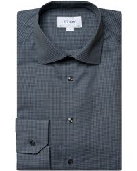 Eton - Contemporary Fit Check Flannel Dress Shirt - Lyst