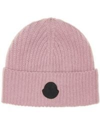 Moncler - Logo Patch Wool & Mohair Blend Beanie - Lyst