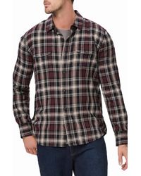 PAIGE - Everett Plaid Flannel Button-up Shirt - Lyst