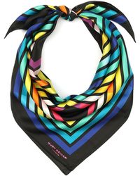 Kurt Geiger - Abstract Square Large Silk Scarf - Lyst