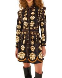 FARM Rio - Floral Long Sleeve Cotton Dress - Lyst
