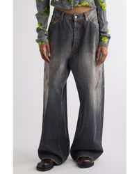 Acne Studios - 2023 Trafa Paint Splatter Baggy Wide Leg Jeans - Lyst