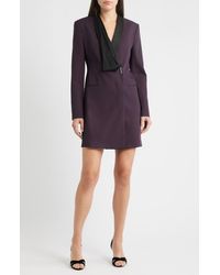 BOSS - Danjana Long Sleeve Virgin Wool Blazer Dress - Lyst