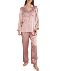 LILYSILK - Piping Silk Pajamas Set - Lyst