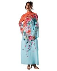 Coast - Printed Tie Back Column Maxi Dress - Lyst