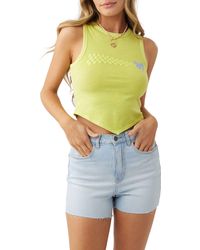 O'neill Sportswear - Checked Out Cutout Back Tank - Lyst