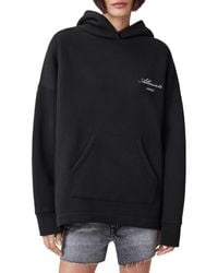 AllSaints - Skull Etienne Oversize Cotton Blend Hoodie - Lyst