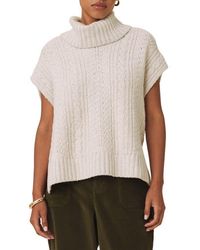 Splendid - Rosalina Cable Stitch Short Sleeve Turtleneck Sweater - Lyst
